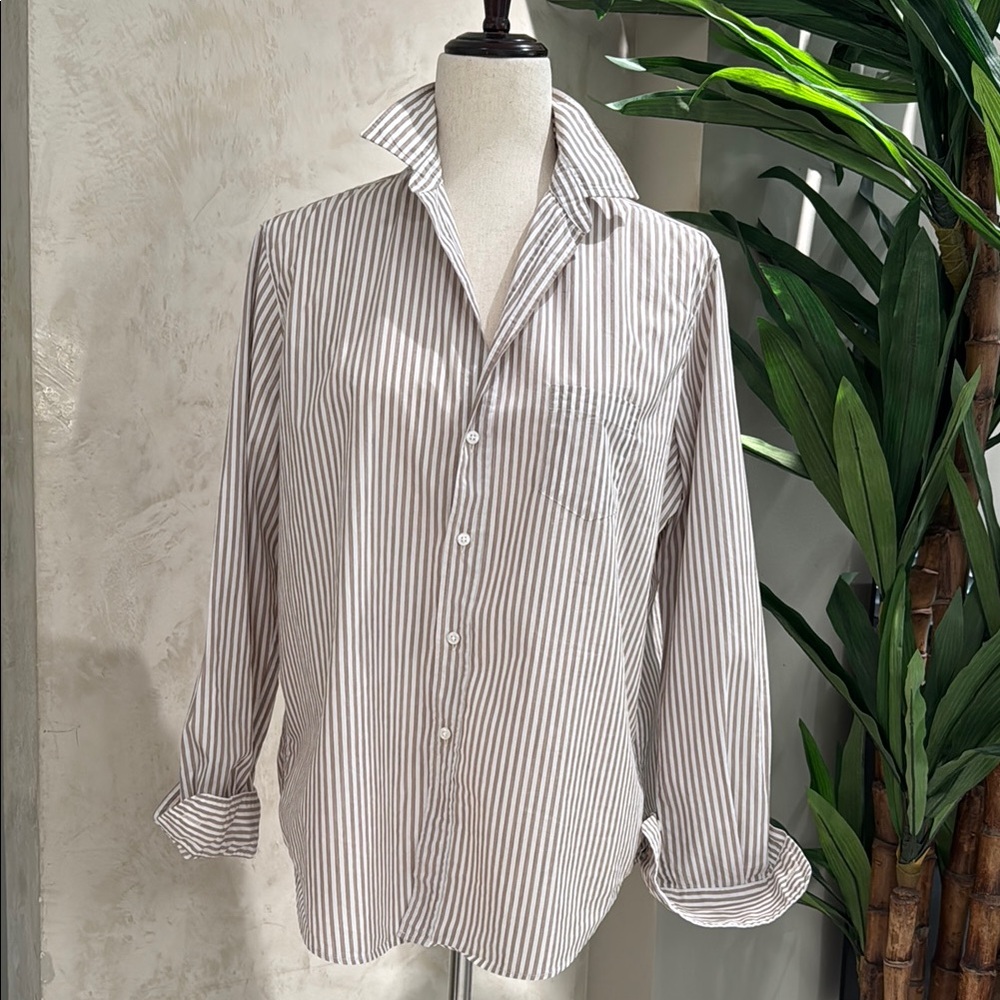 Frank & Eileen Tan and White Button Down Shirt